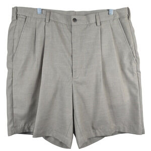 Haggar Beige Linen Blend Casual Business Men's Shorts 38